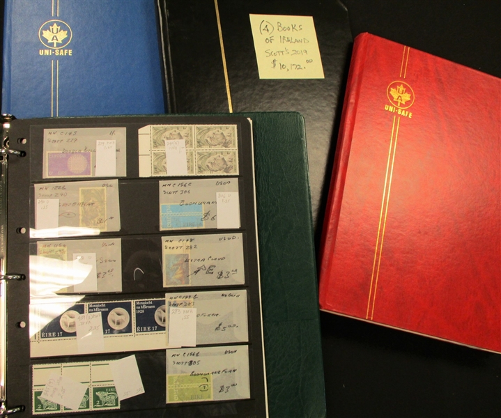 Ireland Stockbooks and Binder with Mint and Used (Est $450-600)