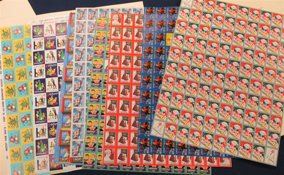 Large Group of Christmas Seals with Oddball Items (Est $100-200)