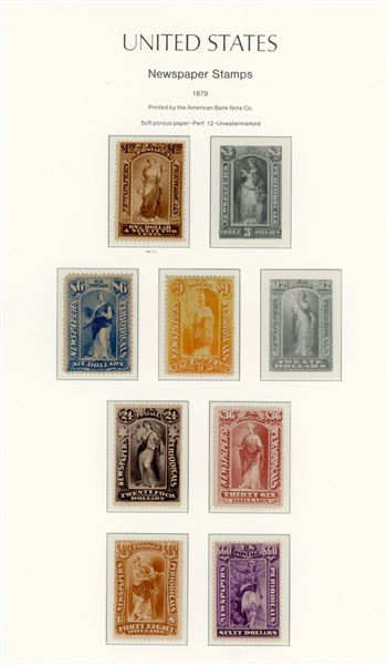 USA Newspaper Stamp Collection - High SCV! (Est $1500-2000)