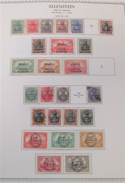 German Colonies, Offices, and Occupation Collection on Minkus Pages (Est $150-200)