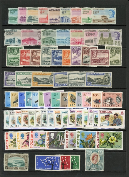 British Area Mostly Mint Sets and Singles (Est $300-400)