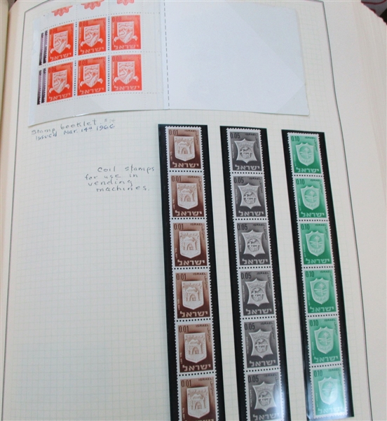 Israel Mint Specialized Collection in Scott Albums  to 1970's (Est $500-600)