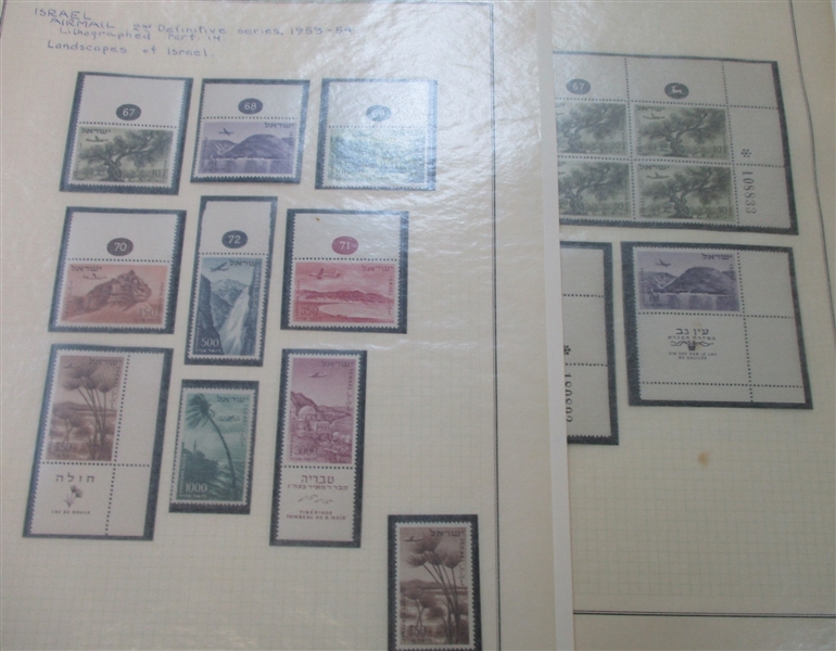 Israel Mint Specialized Collection in Scott Albums  to 1970's (Est $500-600)