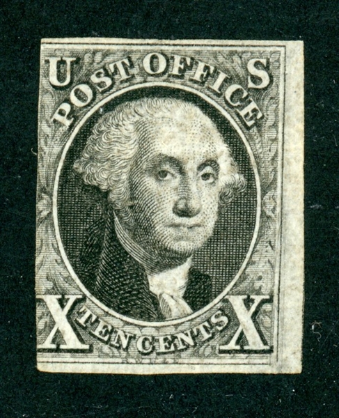 USA Scott 2 Used, 3 Margins, 1847 10c Washington (SCV $475)