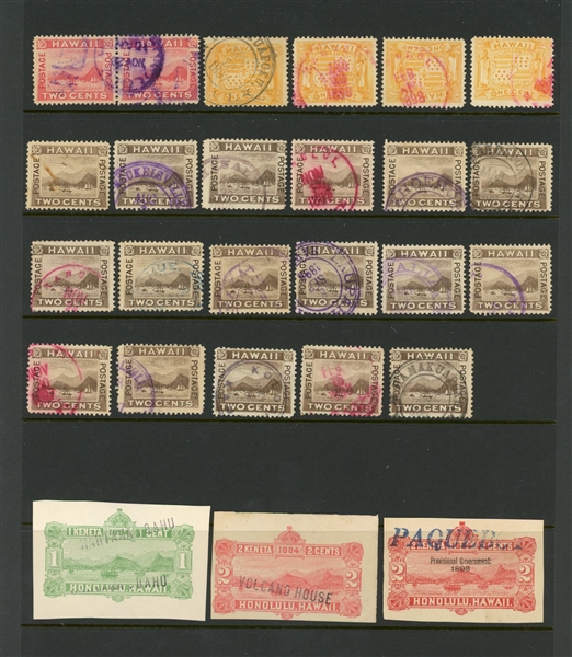 Hawaii Group of Mostly Used Stamps (Est $100-150)