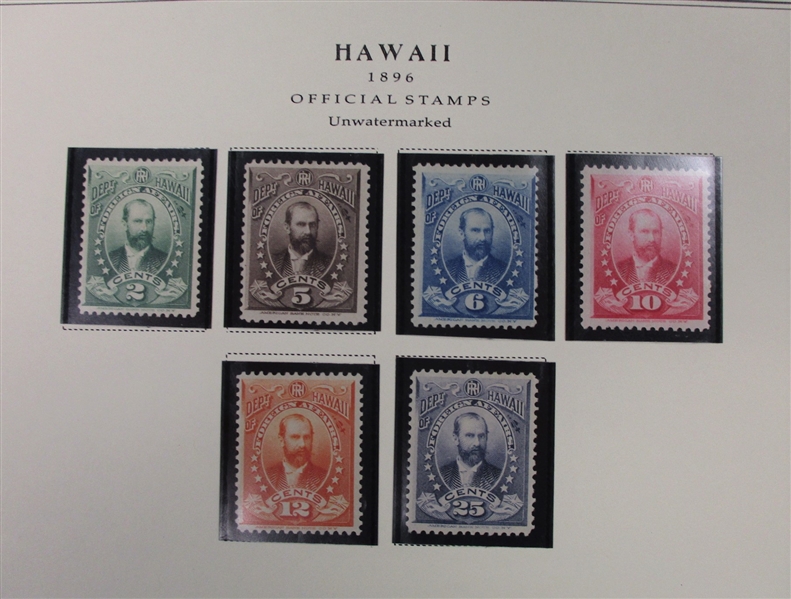 Hawaii Mostly Unused Collection on Scott Pages (Est $350-500)