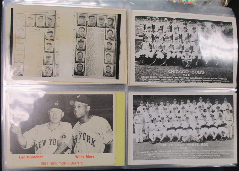 Baseball Postcard and Arcade Card Accumulation - 125 Different (Est $300-400)