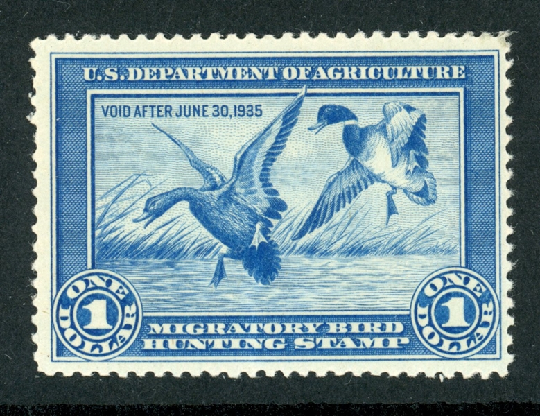 USA Scott RW1 MLH F-VF, 1934 Duck Stamp (SCV $300)