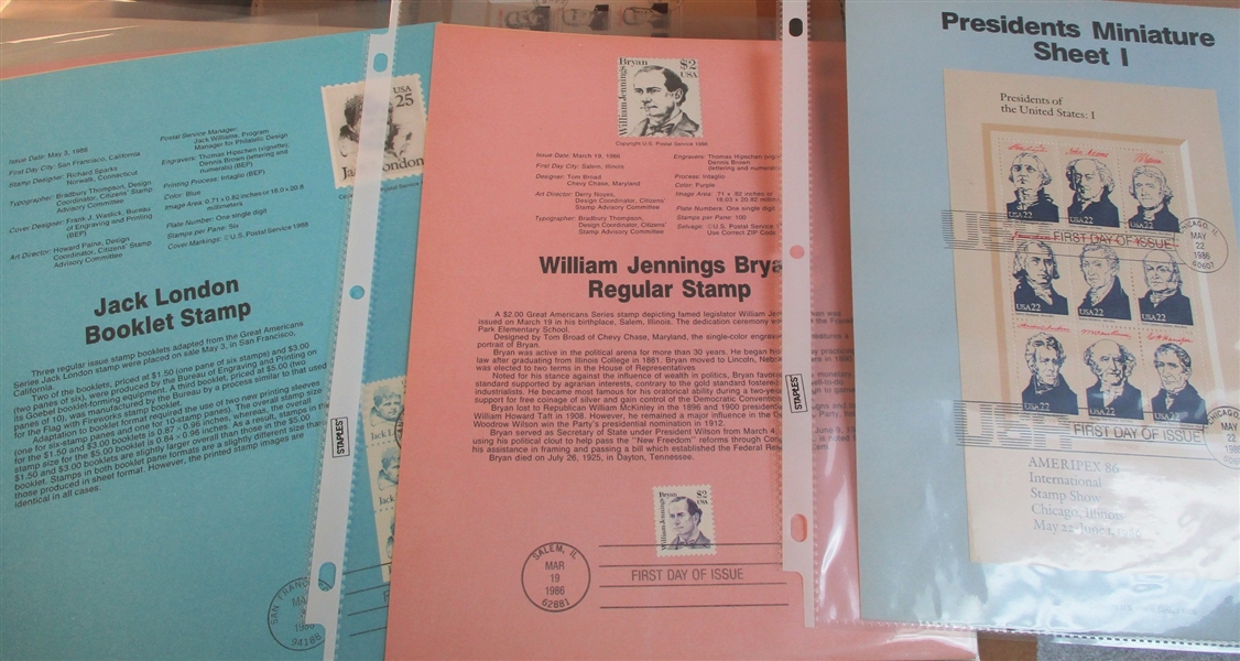 Souvenir Pages, Cards, and Commemorative Panels - Large Lot all in Sleeves (Est $500-1000)