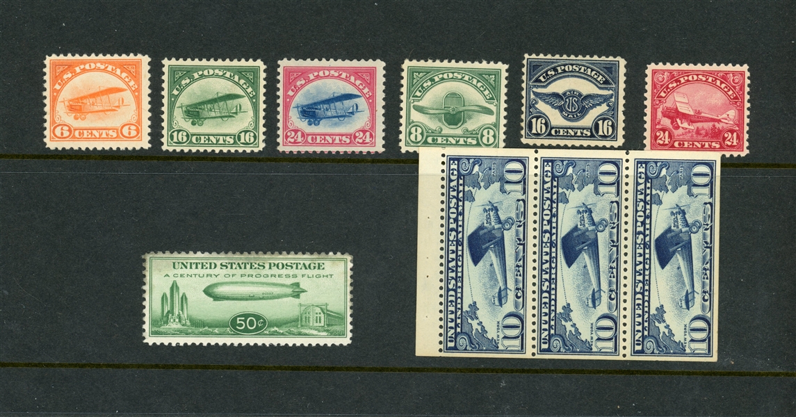 USA Early Airmail Unused Selection (Est $175-250)