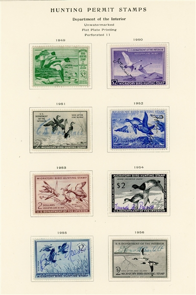 USA Mostly Used Duck Stamp Collection on Scott Pages (Est $200-300)
