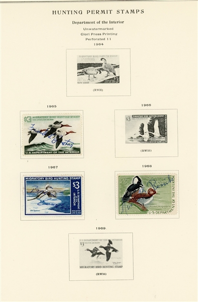 USA Mostly Used Duck Stamp Collection on Scott Pages (Est $200-300)