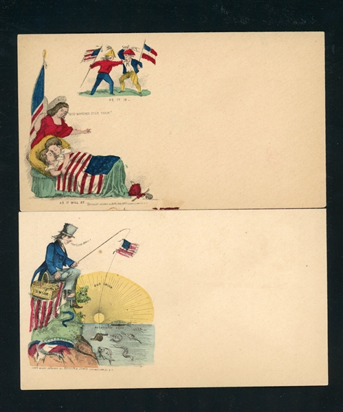 5 Different Colorful Unused Civil War Patriotic Covers (Est $150-200)