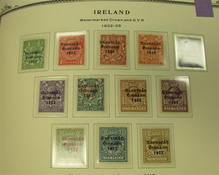 Beautiful Ireland Collection in Scott Specialty Album to 2004 (Est $750-1000)