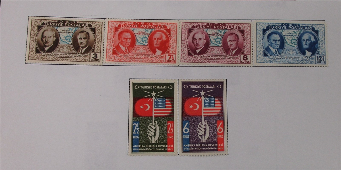 Turkey Collection on Album Pages to 1950 (Est $100-200)