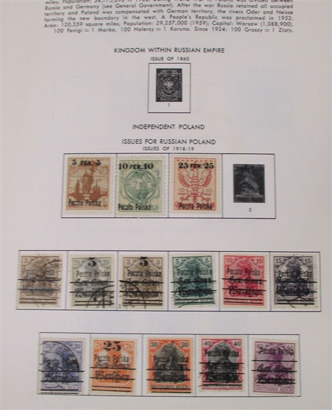 Poland Collection in Minkus Album to 1970's (Est $150-250)