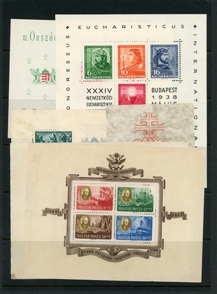 Hungary Group of 6 Unused Souvenir Sheets (SCV $371 )