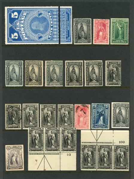 Newspaper Stamp Group of 20 Stamps/Multiples (Est $300-400)