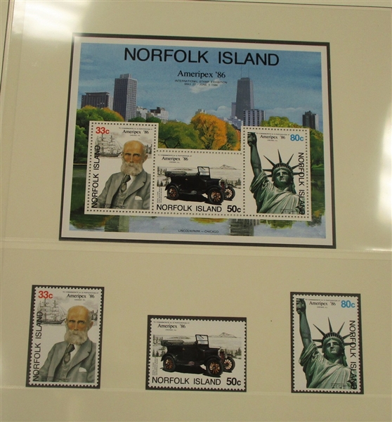 Norfolk Island Mint Collection to 1989 in Lindner Hingeless Album (Est $150-200)