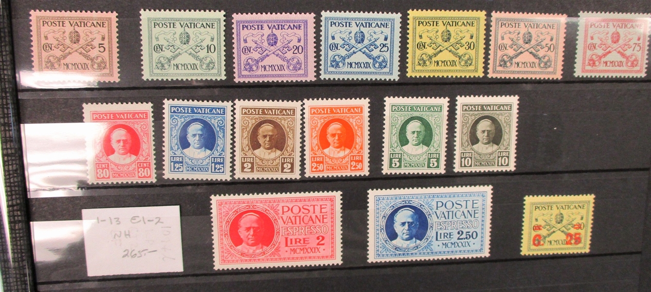 Vatican City MNH Collection in a Stockbook (Est $400-600)