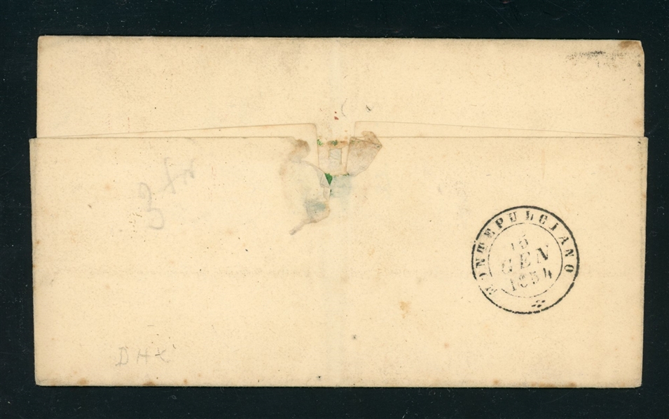 Italy Tuscany Scott 4a Folded Letter, Single Usage (SCV $425)