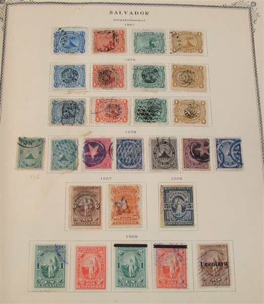 El Salvador Collection in Scott Specialty, 1867-1970 (Est $200-300)