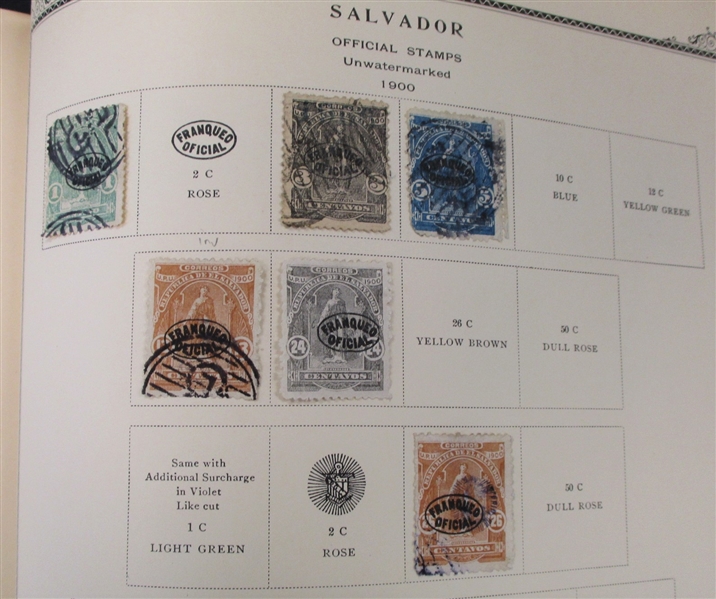 El Salvador Collection in Scott Specialty, 1867-1970 (Est $200-300)