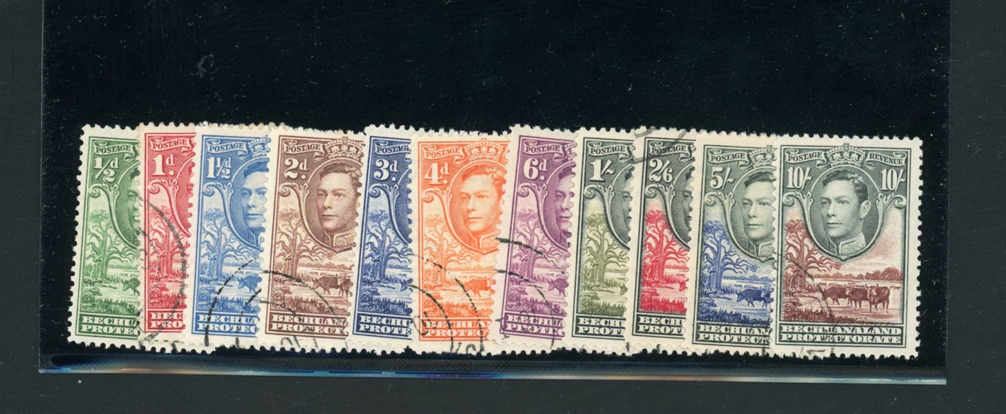 Bechuanaland Protectorate Scott 124-136 Used Complete Set (SCV $116)