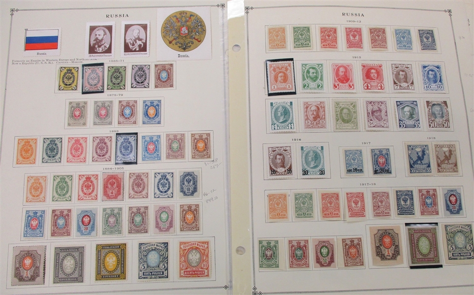 Russia - Outstanding Unused Stamp Collection to 1940 (Est $1200-1500)