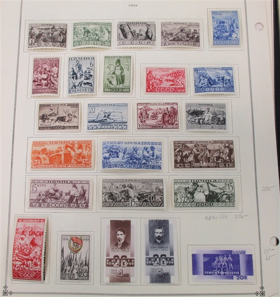 Russia - Outstanding Unused Stamp Collection to 1940 (Est $1200-1500)