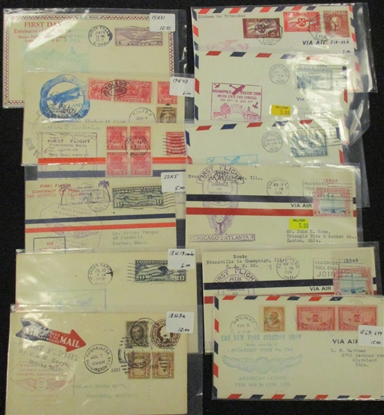 Shoebox Stuffed with Flight Covers - All AAMS Identified (Est $1500-2500)