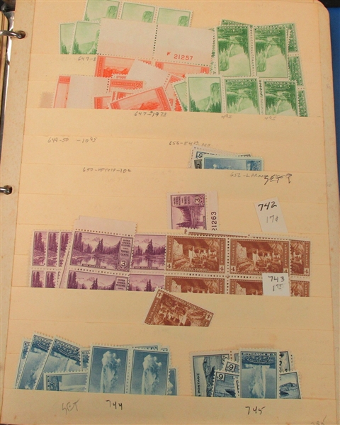 USA Mint Accumulation, Scott 700//858, with Farleys (Est $200-300)