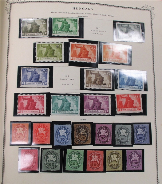 Hungary Mostly Used Collection in Scott Specialty Album to 1973 (Est $150-200)