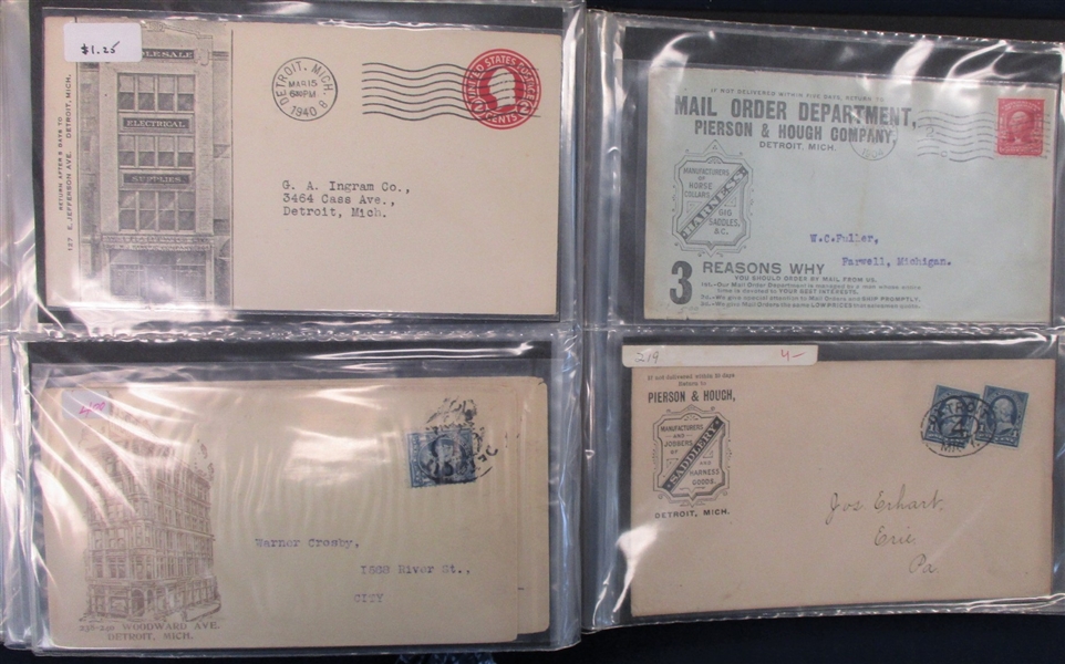 Detroit Michigan Cover Collection, Several 100 in 8 Binders (Est $500-1000)