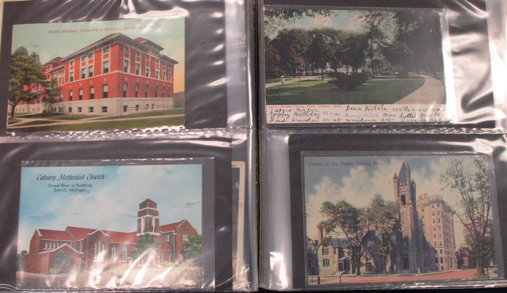 Michigan Postcard Collection, Several 100 in 9 Binders (Est $400-600)