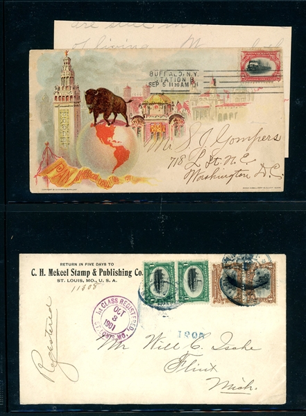 Wonderful 1901 Pan American Stamp and Cover Accumulation (Est $1000-2000) 