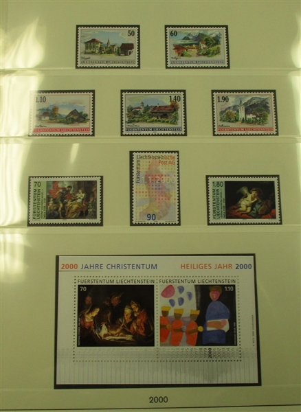 Liechtenstein Mint Collection to 2009 in 3 Volume Lindner Hingeless Albums/Slipcases (Est $400-600)