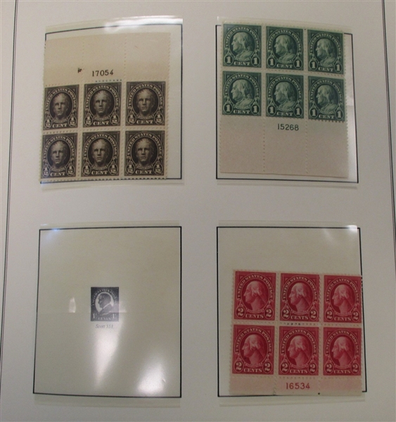 USA Mint Plate Block Definitive Collection in Scott Specialty Album, 1922-1991 (Est $600-900)