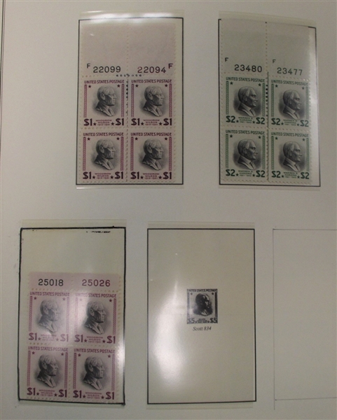USA Mint Plate Block Definitive Collection in Scott Specialty Album, 1922-1991 (Est $600-900)