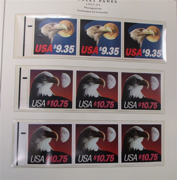 USA Mint Booklet Pane Collection in Scott Specialty Album to 1994 (Est $500-600)