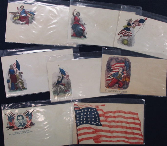 Civil War Patriotic Covers - Unused and Colorful (Est $150-250)