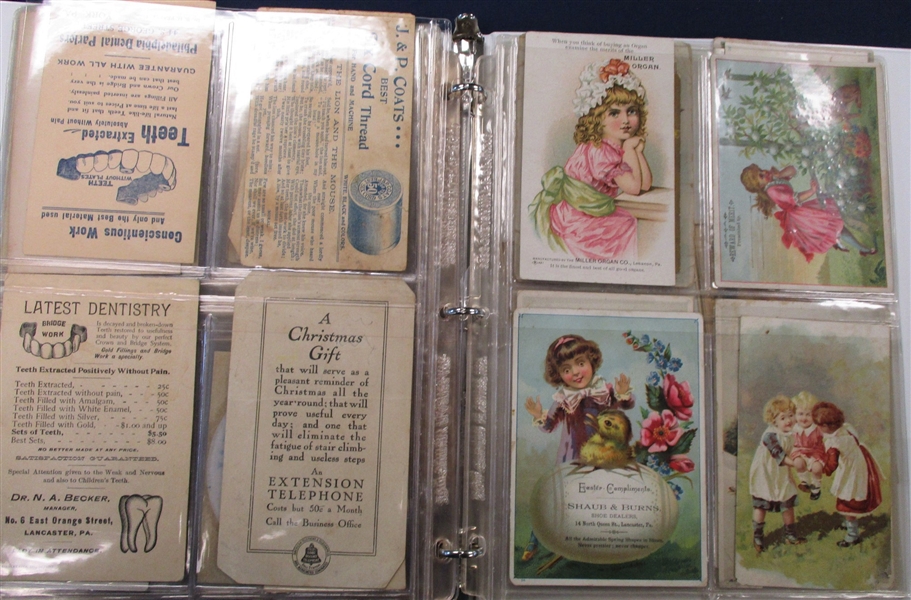Group of 90+ Vintage Advertising Cards (Est $100-150)