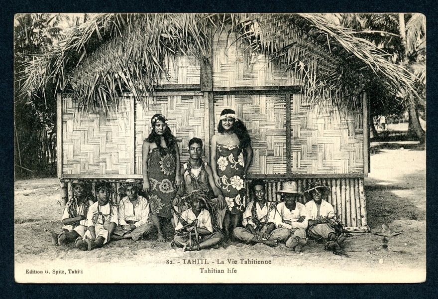 French Polynesia Picture Postcard to USA, 1927 (Est $40-60)