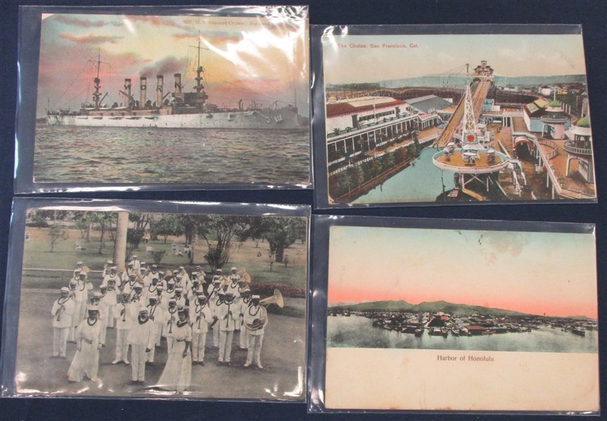 USS Maryland Picture Postcards at Alaska Yukon Expo, Others (Est $200-300)