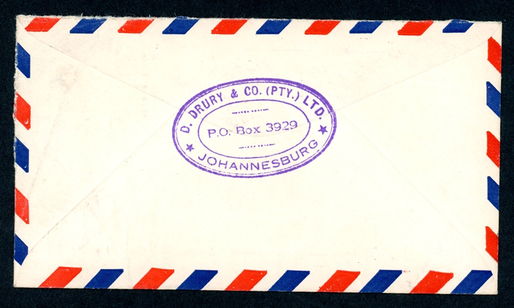 USA Scott J86 in Cover Sent to USA from Johannesburg, 1947 (Est $50-80)