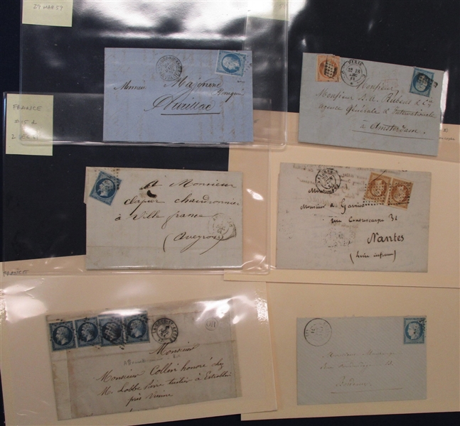 France Cover/Card Accumulation, 1850-1940's - Many Better! (Est $300-400)