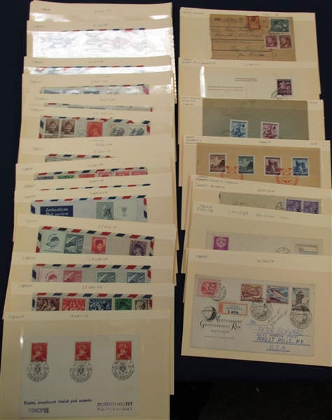 Czechoslovakia Cover/Card Accumulation, 1930-60's (Est $150-200)