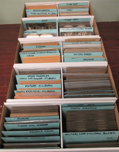 Stereoview Cards - Over 850 - Many Topics and Countries (Est $400-500)