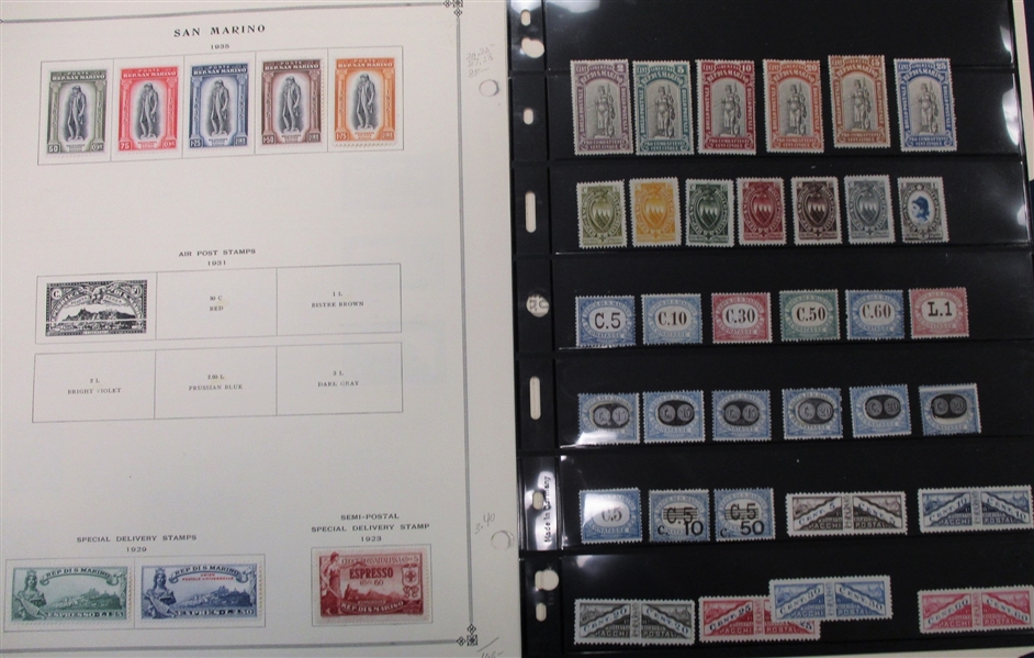 San Marino - Clean Unused Stamp Collection to 1940 (Est $150-200)