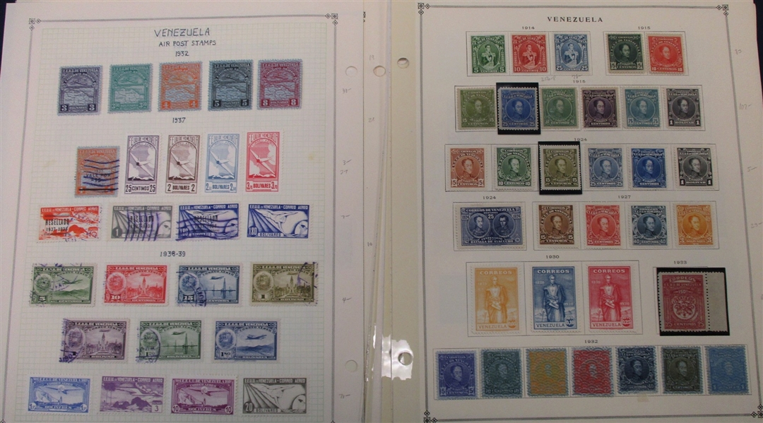 Venezuela - Clean Mostly Unused Stamp Collection to 1940 (Est $200-300)